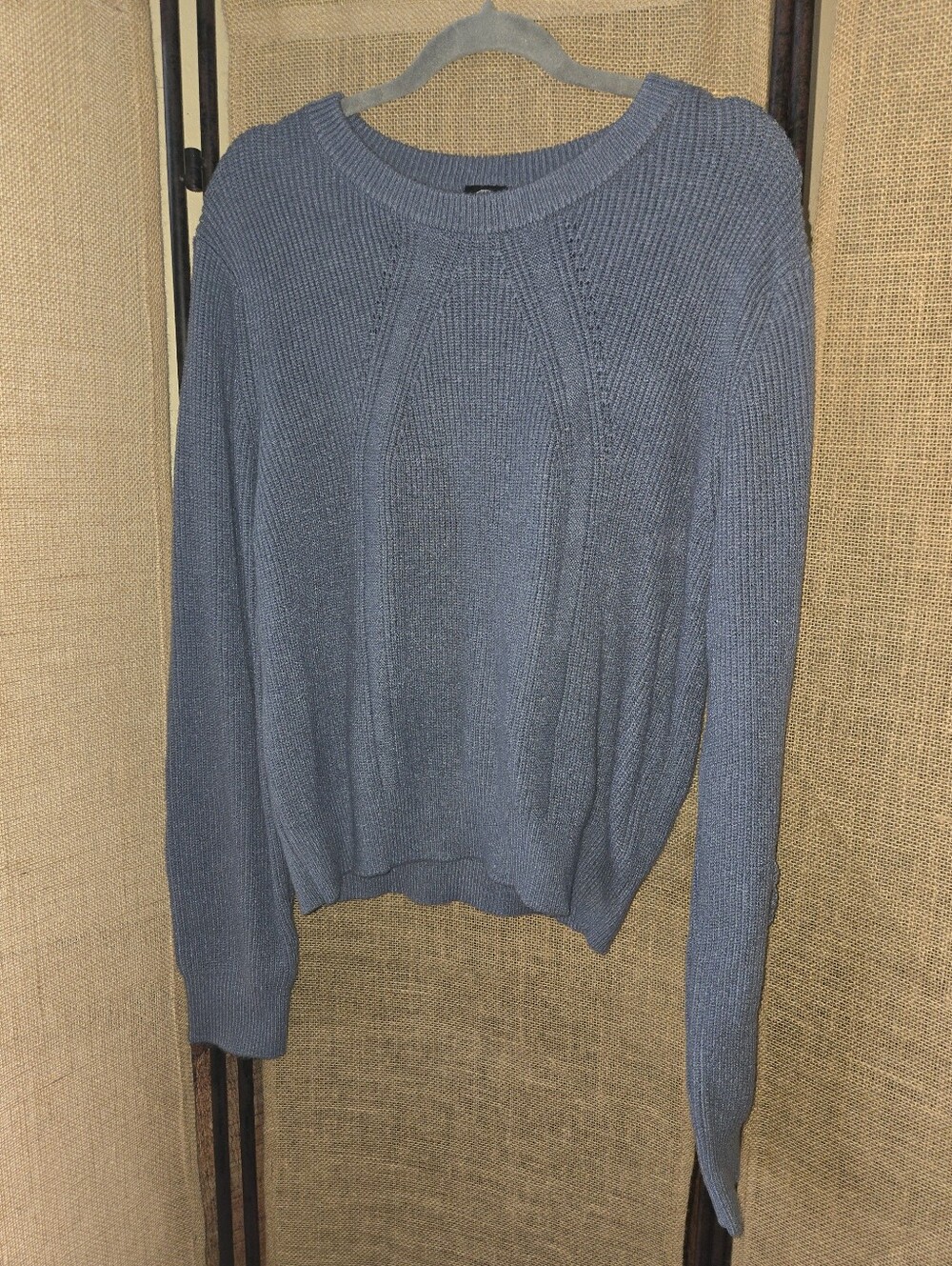 Women's Bobeau Gray Knit Crewneck Sweater Soft Comfy Size XL